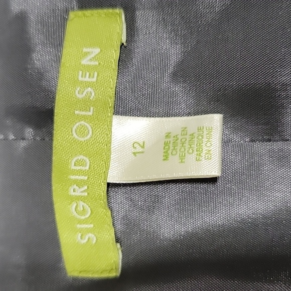 Sigrid Olsen Size 12 Black & Gray Floral Brocade Fitted Jacket Blazer, EUC - Picture 15 of 16